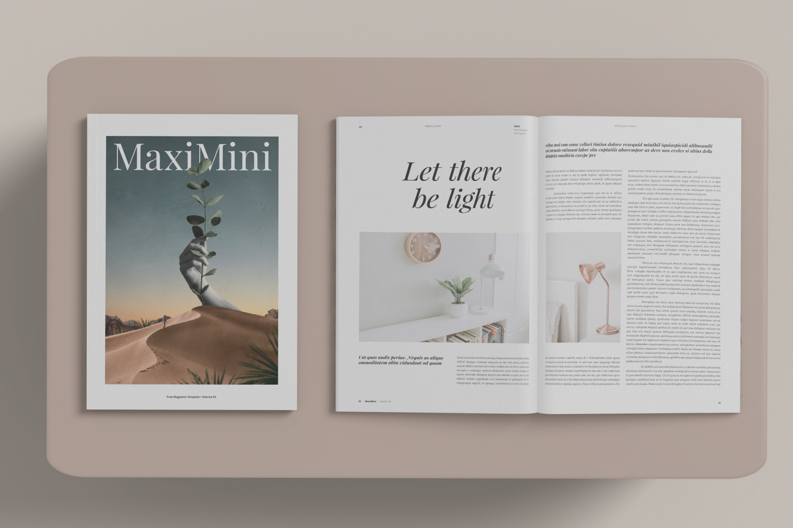 Minimalist Magazine Mockup Minimalist Magazine Mockup