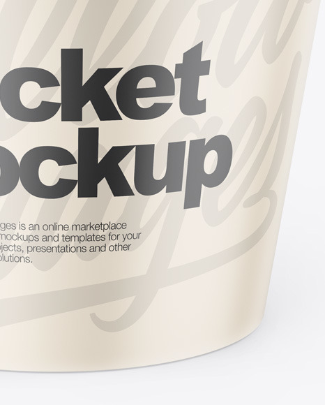 Matte Bucket Mockup