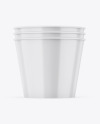 Three Glossy Buckets Mockup