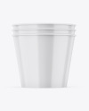 Three Glossy Buckets Mockup