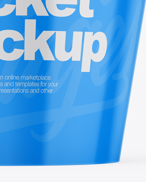 Three Glossy Buckets Mockup