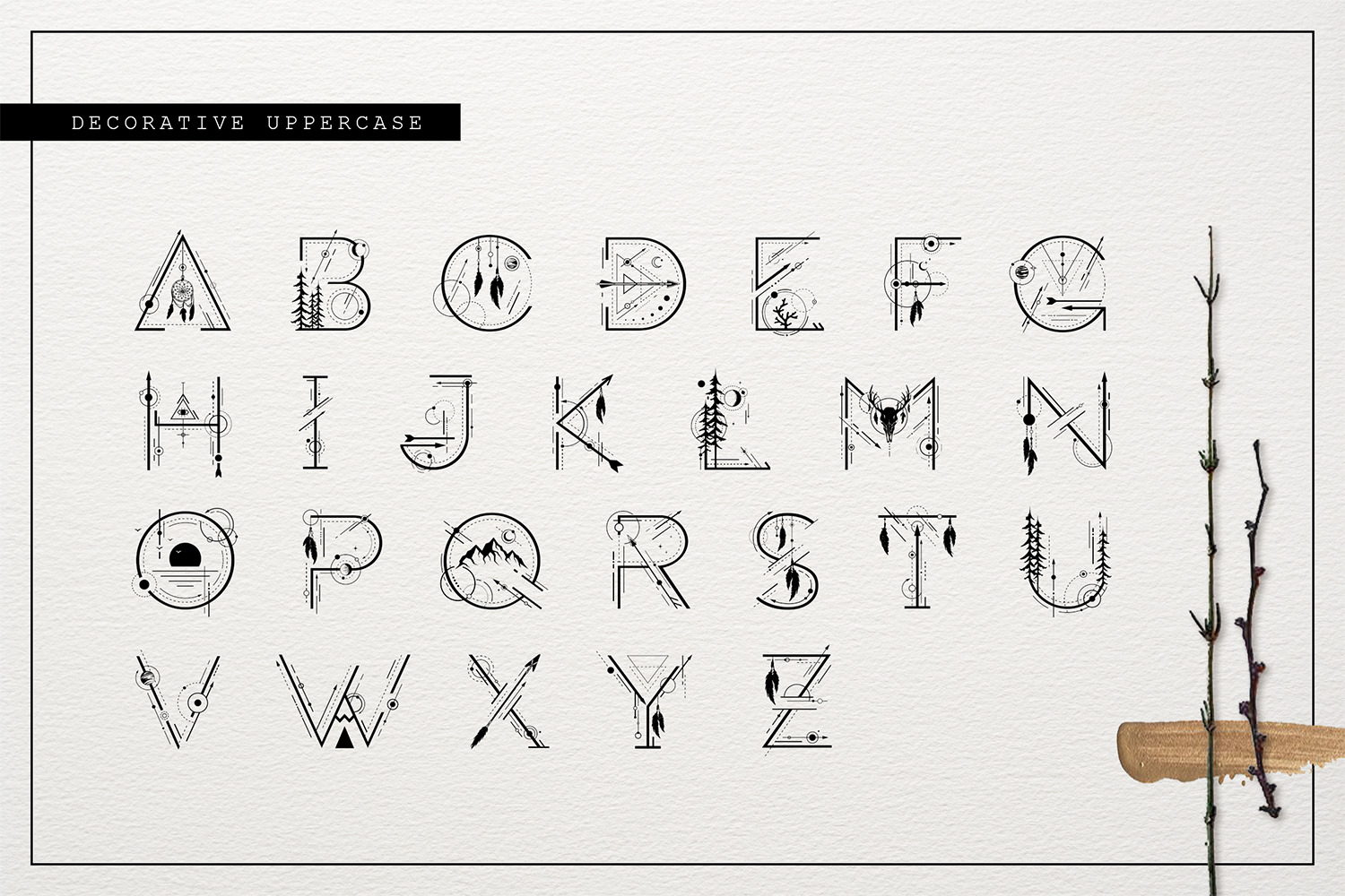 Totem – mystical geometric font