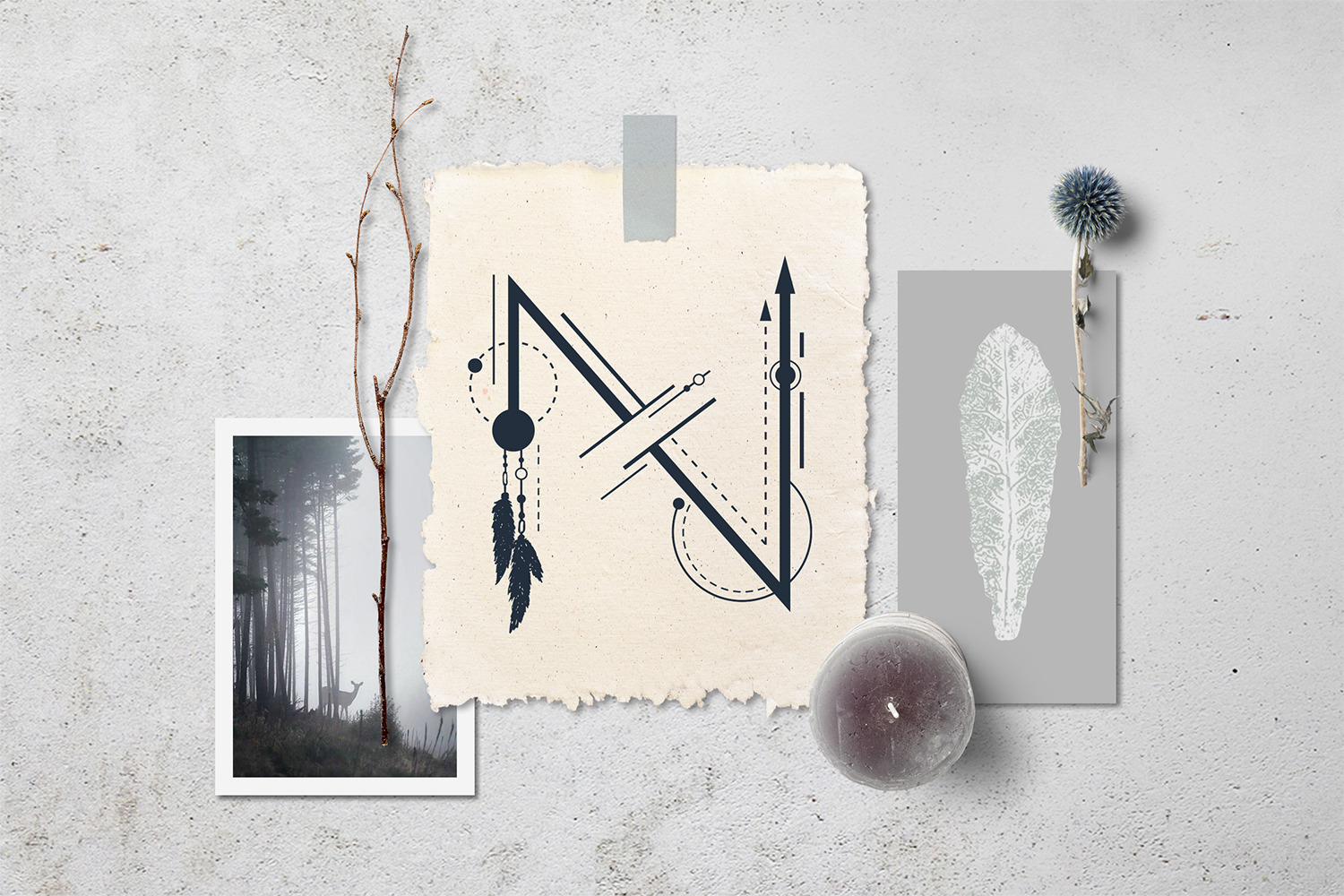 Totem – mystical geometric font Totem – mystical geometric font