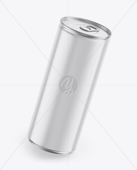 Metallic Drink Can w/ Glossy Finish Mockup