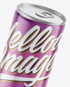 Metallic Drink Can w/ Glossy Finish Mockup