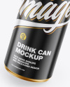 Metallic Drink Can w/ Glossy Finish Mockup