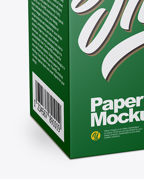 Glossy Paper Box Mockup