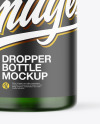 Frosted Green Glass Dropper Bottle Mockup Frosted Green Glass Dropper Bottle Mockup
