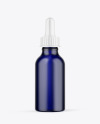 Frosted Blue Glass Dropper Bottle Mockup