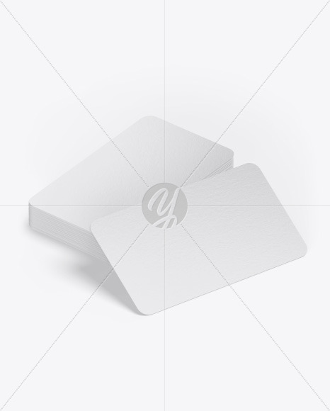 Stack of Paper Business Cards Mockup