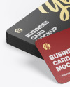 Stack of Paper Business Cards Mockup