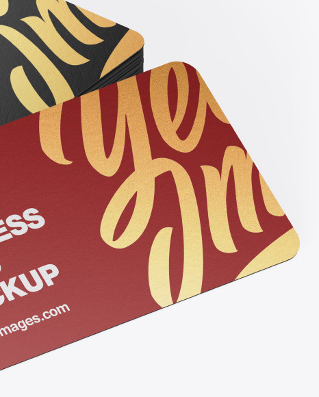 Stack of Paper Business Cards Mockup