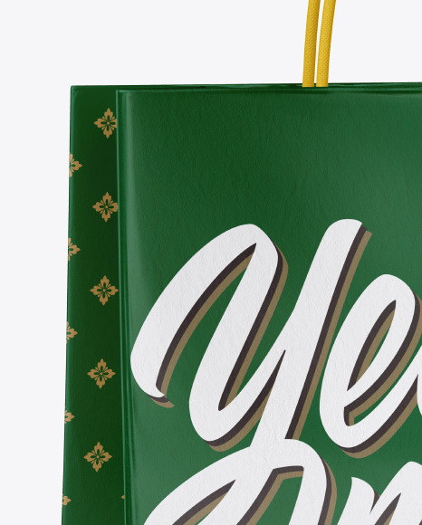 Textured Shopping Bag w/ Rope Handles Mockup