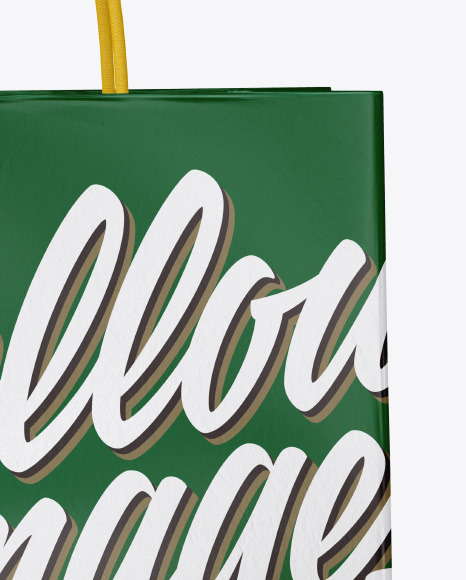 Textured Shopping Bag w/ Rope Handles Mockup