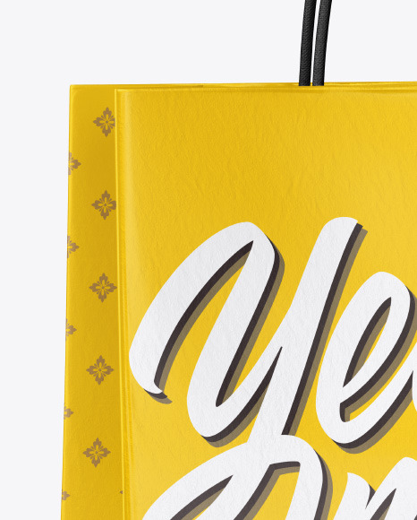 Textured Shopping Bag w/ Rope Handles Mockup