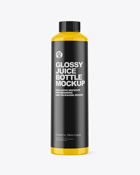 Glossy Juice Bottle Mockup