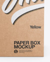 Kraft Paper Box Mockup - Front View