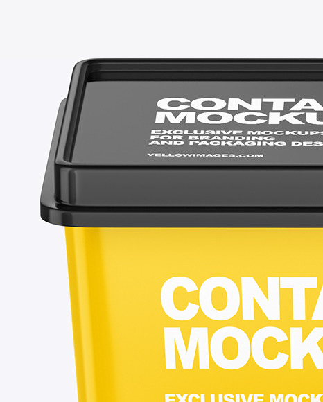 Glossy Plastic Container Mockup