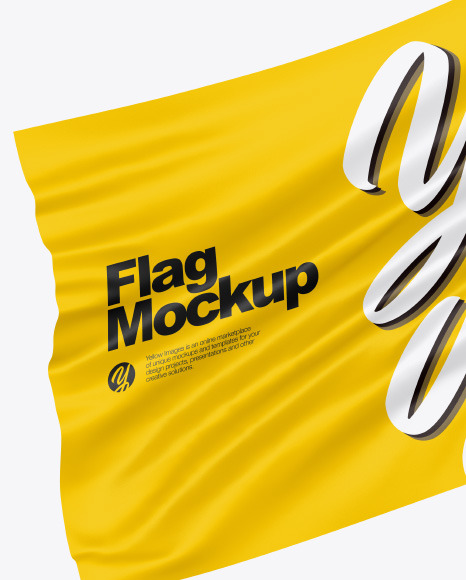 Glossy Flag Mockup