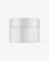 Glossy Cosmetic Jar with Wooden Cap Mockup