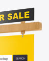 Wooden Real Estate Sign Mockup - Half Side View