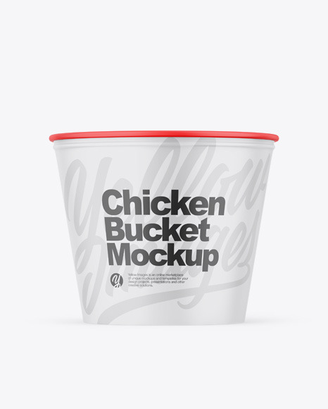 Matte Bucket With Chicken Mockup