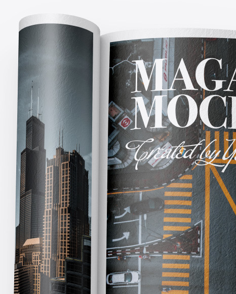 Textured A4 Magazine Mockup