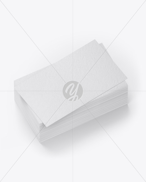 Stack of Paper Business Cards Mockup