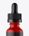Matte Dropper Bottle W/ Shrink Sleeve Mockup