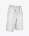 Compression Shorts Mockup – Front Half Side View