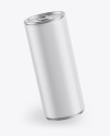 Metallic Drink Can w/ Matte Finish Mockup