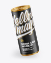 Metallic Drink Can w/ Matte Finish Mockup