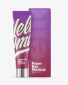 Matte Cosmetic Tube w/ Box Mockup