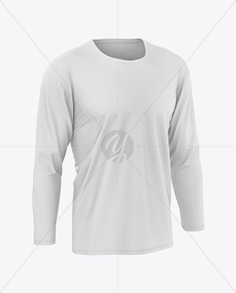 Men's Long Sleeve T-Shirt Mockup