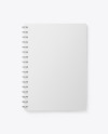 Spiral A4 Notebook Mockup – Top View