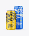 Two Glossy Cans Mockup