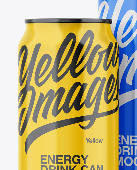 Two Glossy Cans Mockup