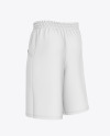 Compression Shorts Mockup – Back Half Side View