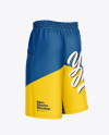 Compression Shorts Mockup – Back Half Side View