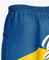 Compression Shorts Mockup – Back Half Side View