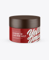 Glossy Cosmetic Jar with Wooden Cap Mockup Glossy Cosmetic Jar with Wooden Cap Mockup