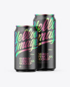 Two Matte Cans Mockup