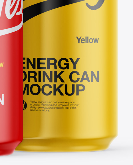 Two Matte Cans Mockup