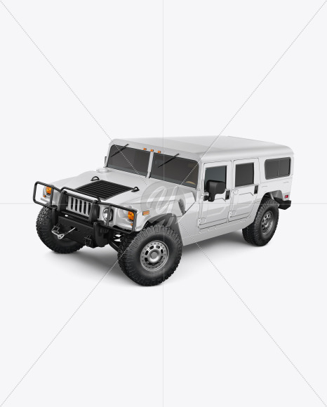 Off-Road SUV Mockup - Half Side View (High-Angle Shot)