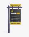 Matte Real Estate Sign Mockup - Front View