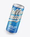 Metallic Drink Can w/ Matte Finish Mockup