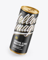 Metallic Drink Can w/ Matte Finish Mockup