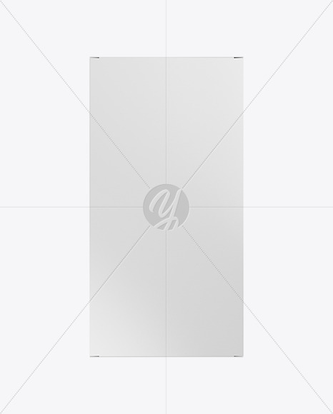 Glossy Chocolate Box W/ Window Mockup - Front View