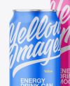 Two Metallic Cans W/ Matte Finish Mockup