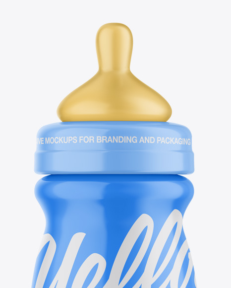 Glossy Baby Bottle Mockup